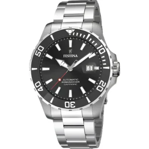 Festina Automatic Black Dial Stainless Steel Strap Watch f20531/4