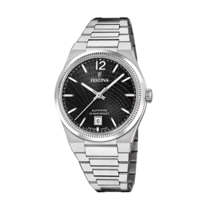 Festina Swiss Made Black Dial Stainless Steel Bracelet Women's Watch F20052/8