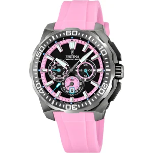 Festina Chrono Bike Pink Rubber Strap Watch f20725/2