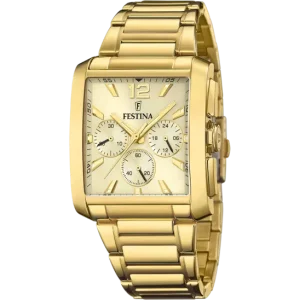 Festina Gold Dial Stainless Steel Strap Men's Watch F20638/2