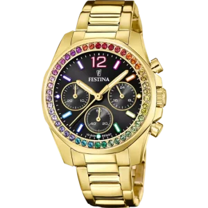 Festina Black Dial Stainless Steel Strap Women's Watch F20609/3