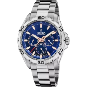 Festina Men's Elegance Stainless Steel Watch with Blue Dial F20623/2