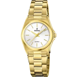 Elegant Festina Steel Watch with Classic White Dial F20557/2