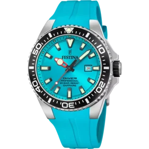 Festina Men's Sophisticated Blue Dial Watch with Durable Rubber Strap F20664/5