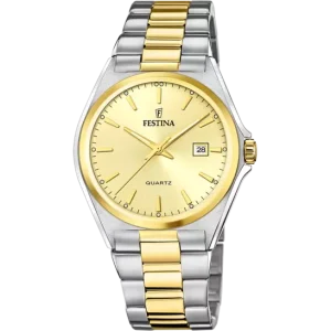 Festina Men's Elegance Stainless Steel Watch with Champagne Dial F20554/3