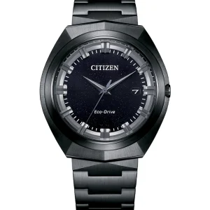 Citizen Eco-Drive Black Stainless Steel Watch Starry Sky Dial BN1015-52E