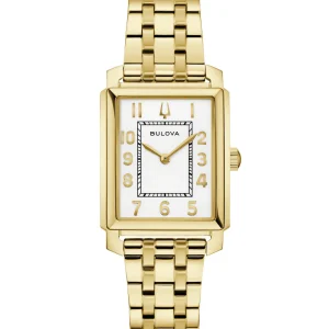 Bulova Sutton White Dial Gold Stainless Steel Watch 97L186