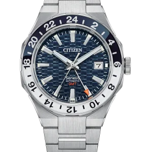 Citizen Series 8 Timepiece with GMT Functionality Blue dial Stainless Steel NB6034-58L