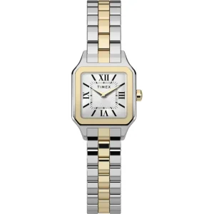Timex Legacy Addison Trend Square Silver Dial Two Toned Stainless Steel Women's Watch TW2Y23900