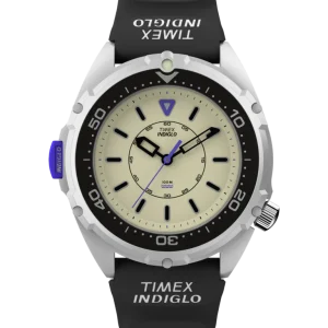 Timex Intrepid x Dimepiece 36mm 1995 Reissue Black Rubber Band Indiglo TW2Y48000