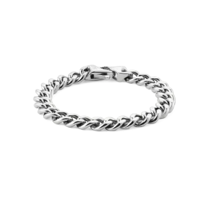 Daniel Wellington Ellipse Cuban Chain Bracelet Silver