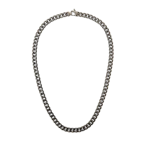 Daniel Wellington Ellipse Cuban Chain Necklace Graphite