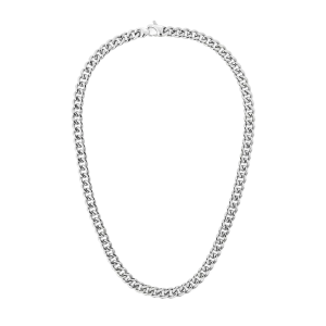 Daniel Wellington Ellipse Cuban Chain Necklace Silver