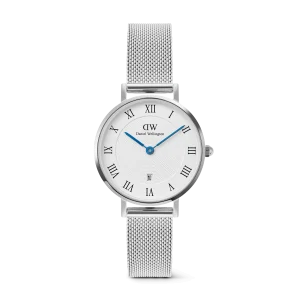 Daniel Wellington Petite Roman Numerals Date Silver