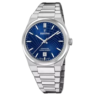 Festina Swiss Made Blue Dial Stainless Steel Bracelet Men's Watch F20051/4