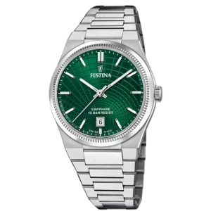 Festina Swiss Made Green Dial Stainless Steel Bracelet Men's Watch F20051/5