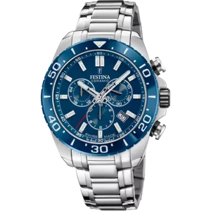 Festina Swiss Made Blue Dial Stainless Steel Bracelet Men's Watch F20042/2