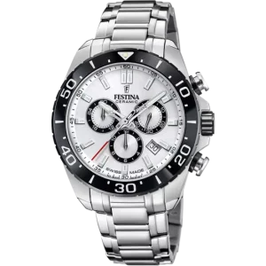 Festina Swiss Made White Dial Stainless Steel Bracelet Men's Watch F20042/1