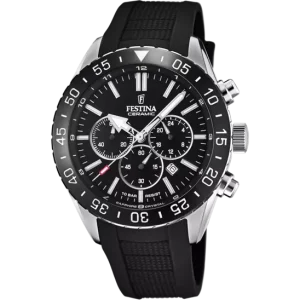 Festina Ceramic Black Rubber Strap Men's Watch F20515/2