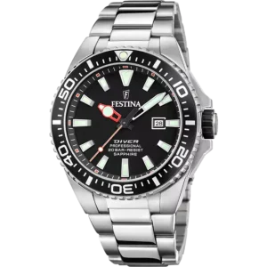 Festina Black Dial Stainless Steel Bracelet Men's Watch F20663/3