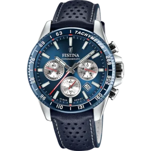 Festina Blue Dial Blue Leather Strap Men's Watch F20561/2