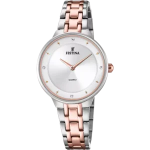 Elegant Festina Mademoiselle Women's Wristwatch with Stainless Steel Band and Silver Dial - F20626/1