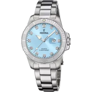 Festina F20503/5 Women's Elegance Stainless Steel Timepiece - Boyfriend Collection in Cool Blue
