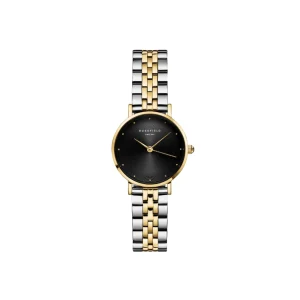 Rosefield Small Edit Black Dial Two Toned Case and Band SEBDSG-SE04