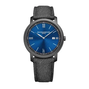 Baume Mercier Classima Blue Dial Quartz Mens Watch 42mm Steel