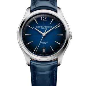 Baume Mercier Clifton 39mm Blue Dial Automatic Steel Mens Watch