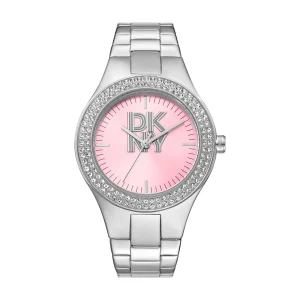 DKNY Parsons Glitz Silver Stainless Steel 38mm Womens Watch