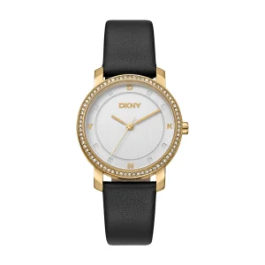DKNY Astoria Glitz Gold Stainless Steel Silver Dial 32mm Watch