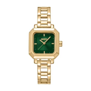 DKNY Urban Gold Stainless Steel Watch with Green Dial 27mm