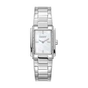 DKNY Silver Stainless Steel Women’s Watch Mother of Pearl Dial