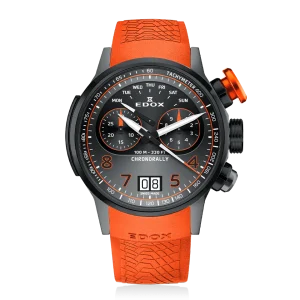 Edox Chronorally Mens Chronograph Watch With Swiss Precision Movement