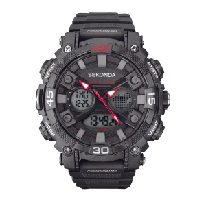 Sekonda Mens Digital Watch SK1036 Durable Sport Chronograph Black