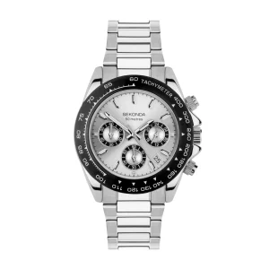 Sekonda Circuit Silver Mens Chronograph Stainless Steel Watch 2024