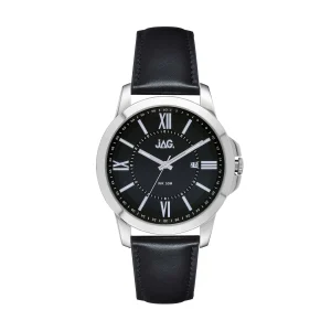 Jag Xavier Black Stainless Steel 44mm Mens Watch Modern Design