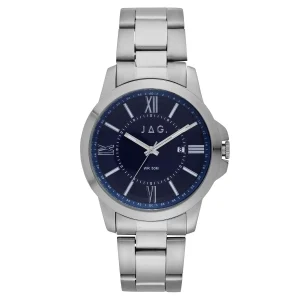 Jag Xavier Silver Alloy 44mm Mens Watch Versatile Classic Design