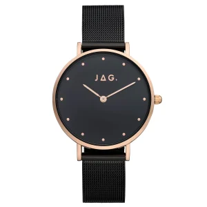 Jag Alice Black Stainless Steel 32mm Watch for Women Elegant Style