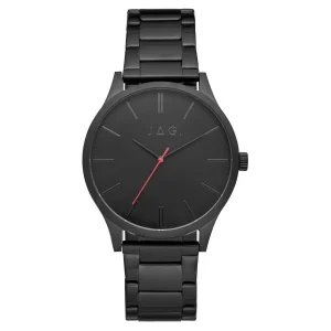 Jag Malcom II Black Stainless Steel 45mm Watch For Men