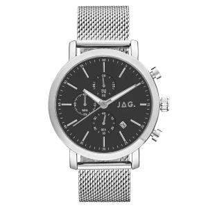 Jag Cabarita Silver Alloy Mens 44mm Watch Classic Versatile Design