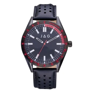 Jag Sandown Black Stainless Steel 44mm Mens Watch Modern Classic