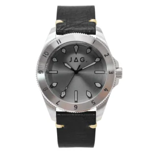 JAG Windsor Black Stainless Steel 44mm Mens Watch Modern Design