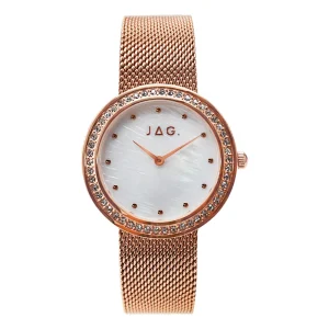 Jag Henley Rose Gold Stainless Steel Womens 35mm Watch Luxury