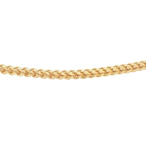 9K Yellow Gold Square Spiga Chain 55 cm Elegant Modern Design
