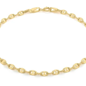 9K Yellow Gold Link Bracelet 18 cm Elegant Contemporary Design