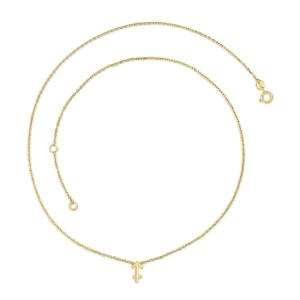 9K Yellow Gold Sagittarius Necklace Elegant Zodiac Jewelry Gift