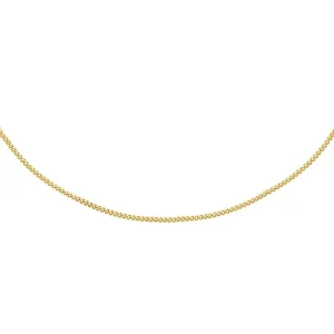 18K Yellow Gold Diamond Cut Curb Chain Stylish Unisex Jewelry