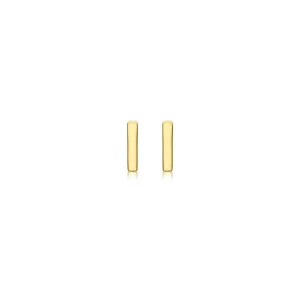 9K Yellow Gold Initial I Stud Earrings Elegant Personalized Gift